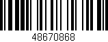 Código de barras (EAN, GTIN, SKU, ISBN): '48670868'