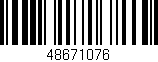 Código de barras (EAN, GTIN, SKU, ISBN): '48671076'
