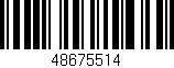 Código de barras (EAN, GTIN, SKU, ISBN): '48675514'