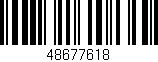 Código de barras (EAN, GTIN, SKU, ISBN): '48677618'