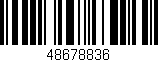 Código de barras (EAN, GTIN, SKU, ISBN): '48678836'