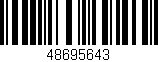 Código de barras (EAN, GTIN, SKU, ISBN): '48695643'