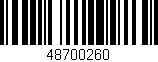Código de barras (EAN, GTIN, SKU, ISBN): '48700260'