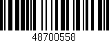 Código de barras (EAN, GTIN, SKU, ISBN): '48700558'