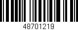 Código de barras (EAN, GTIN, SKU, ISBN): '48701219'
