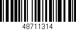 Código de barras (EAN, GTIN, SKU, ISBN): '48711314'