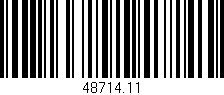 Código de barras (EAN, GTIN, SKU, ISBN): '48714.11'