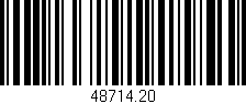 Código de barras (EAN, GTIN, SKU, ISBN): '48714.20'