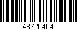 Código de barras (EAN, GTIN, SKU, ISBN): '48726404'