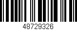 Código de barras (EAN, GTIN, SKU, ISBN): '48729326'