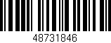 Código de barras (EAN, GTIN, SKU, ISBN): '48731846'