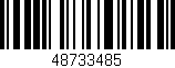 Código de barras (EAN, GTIN, SKU, ISBN): '48733485'