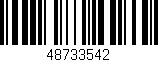 Código de barras (EAN, GTIN, SKU, ISBN): '48733542'