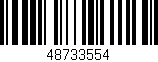 Código de barras (EAN, GTIN, SKU, ISBN): '48733554'