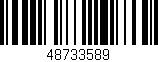 Código de barras (EAN, GTIN, SKU, ISBN): '48733589'