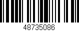 Código de barras (EAN, GTIN, SKU, ISBN): '48735086'