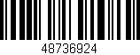 Código de barras (EAN, GTIN, SKU, ISBN): '48736924'