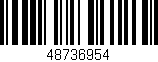 Código de barras (EAN, GTIN, SKU, ISBN): '48736954'