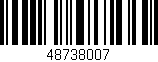 Código de barras (EAN, GTIN, SKU, ISBN): '48738007'