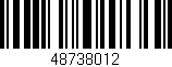 Código de barras (EAN, GTIN, SKU, ISBN): '48738012'