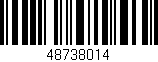 Código de barras (EAN, GTIN, SKU, ISBN): '48738014'