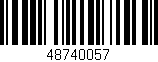 Código de barras (EAN, GTIN, SKU, ISBN): '48740057'