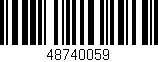 Código de barras (EAN, GTIN, SKU, ISBN): '48740059'