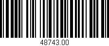 Código de barras (EAN, GTIN, SKU, ISBN): '48743.00'