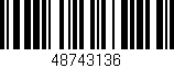 Código de barras (EAN, GTIN, SKU, ISBN): '48743136'