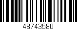 Código de barras (EAN, GTIN, SKU, ISBN): '48743580'