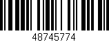 Código de barras (EAN, GTIN, SKU, ISBN): '48745774'