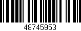 Código de barras (EAN, GTIN, SKU, ISBN): '48745953'