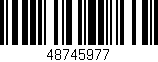 Código de barras (EAN, GTIN, SKU, ISBN): '48745977'