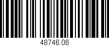Código de barras (EAN, GTIN, SKU, ISBN): '48746.06'