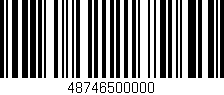 Código de barras (EAN, GTIN, SKU, ISBN): '48746500000'