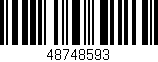 Código de barras (EAN, GTIN, SKU, ISBN): '48748593'