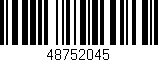 Código de barras (EAN, GTIN, SKU, ISBN): '48752045'