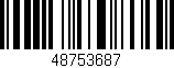 Código de barras (EAN, GTIN, SKU, ISBN): '48753687'