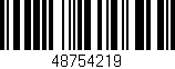 Código de barras (EAN, GTIN, SKU, ISBN): '48754219'