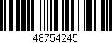 Código de barras (EAN, GTIN, SKU, ISBN): '48754245'
