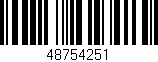 Código de barras (EAN, GTIN, SKU, ISBN): '48754251'