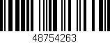 Código de barras (EAN, GTIN, SKU, ISBN): '48754263'