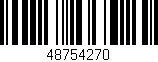 Código de barras (EAN, GTIN, SKU, ISBN): '48754270'