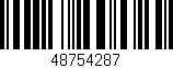 Código de barras (EAN, GTIN, SKU, ISBN): '48754287'