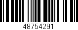 Código de barras (EAN, GTIN, SKU, ISBN): '48754291'