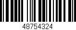 Código de barras (EAN, GTIN, SKU, ISBN): '48754324'