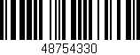Código de barras (EAN, GTIN, SKU, ISBN): '48754330'
