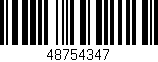 Código de barras (EAN, GTIN, SKU, ISBN): '48754347'