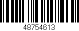 Código de barras (EAN, GTIN, SKU, ISBN): '48754613'