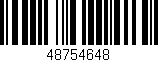 Código de barras (EAN, GTIN, SKU, ISBN): '48754648'